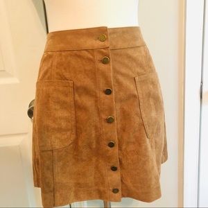 Cotton Candy LA Faux Suede Mini Skirt - Size S